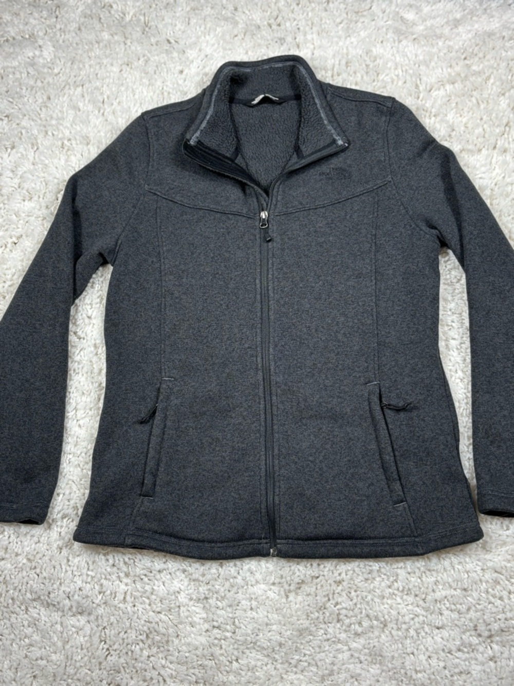 The North Face Women’s XL Charcoal Gray Full Zip Fleece Jacket